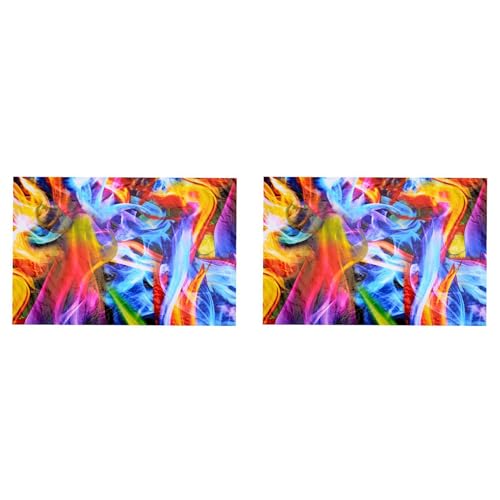 Toranysadecegumy Hydrografische Folie, Regenbogen-Flammen, Wassertransferdruck, Hydrotauchfolie, 50 x 100 cm, 4 Stück von Toranysadecegumy