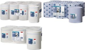 TORK Mehrzweck-Putzrolle, 1-lagig, blau, 320 m Papierwischtücher aus Tissue, unperforiert, ungeprägt, - 1 Stück (128208) von Tork