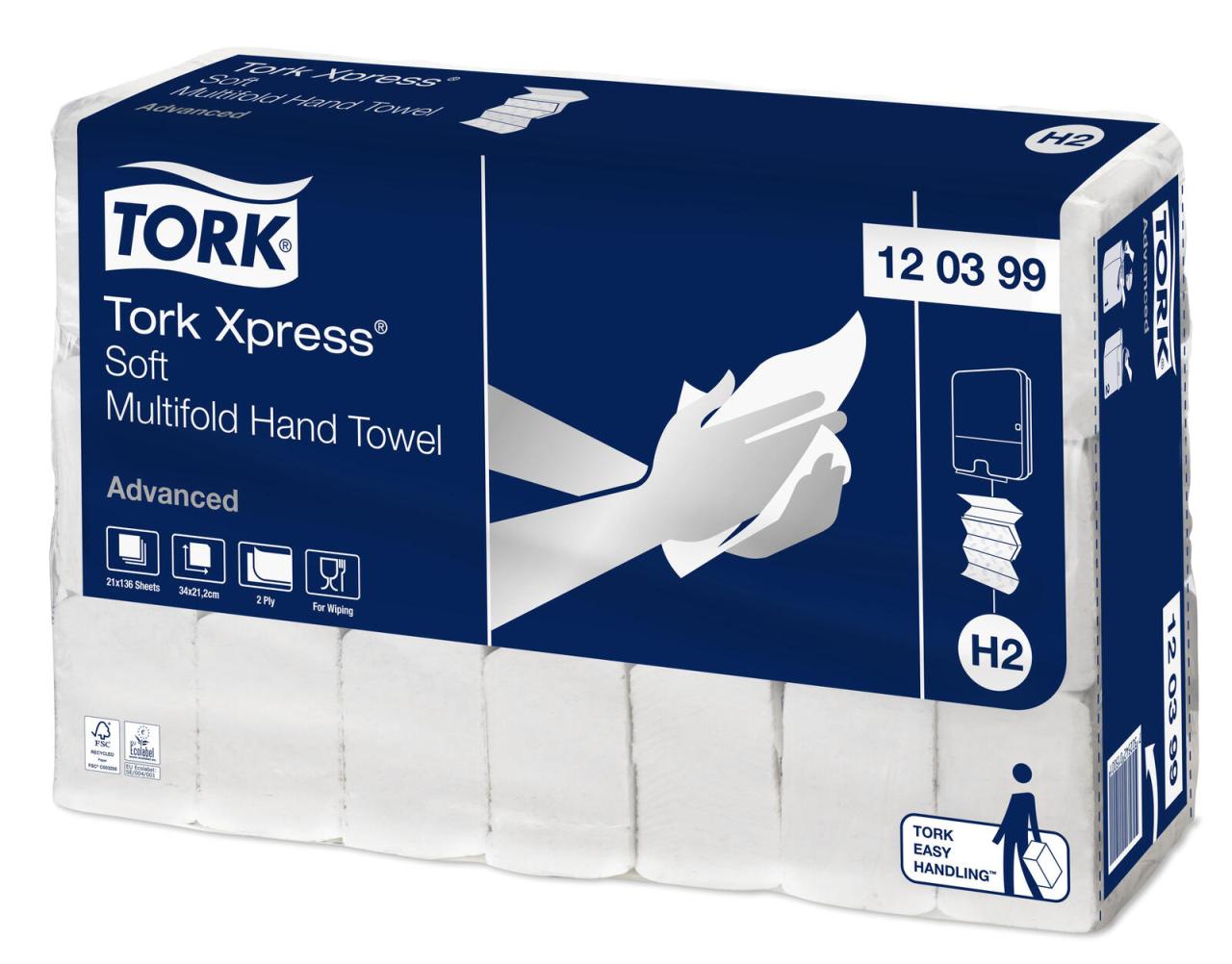 TORK Papierhandtücher Xpress® H2 Advanced 2-lagig TORK Papierhandtücher Xpress® H2 Advanced 2-lagig von Tork
