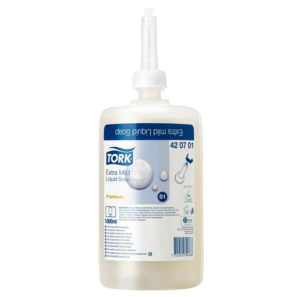 TORK Premium Extra Mild Flüssigseife - 420701 Flüssigseife farblos von Tork