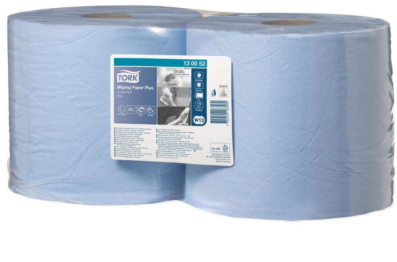 TORK Putztuchrollen 2-lagig blau TORK Putztuchrollen 2-lagig blau von Tork