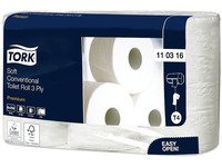 Toiletpapir Tork Premium T4 Ekstra soft 3-lag 29.5 m hvid - (9 pakker x 8 ruller) von Tork