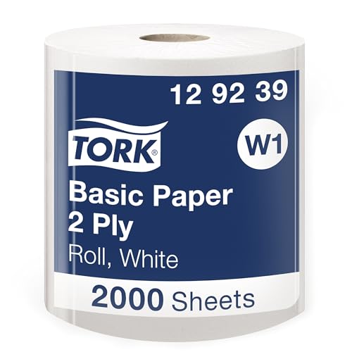 Tork 129239 Standard Papierwischtücher für W1 Bodenständer- und Wandhalter-System / 2-lagige, stabile Papiertücher in Weiß / Universal Qualität / 1 x 680 m Tork 129239 Standard Papierwischtücher für W1 Bodenständer- und Wandhalter-System / 2-lagige, stabile Papiertücher in Weiß / Universal Qualität / 1 x 680 m von Tork