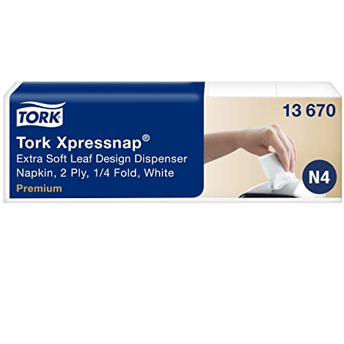 Tork 13670 Xpressnap Extra Soft Spenderserviette in Blätterdesign / Weiße Papierserviette für Serviettenspender N4 / 8x500 Stück Tork 13670 Xpressnap Extra Soft Spenderserviette in Blätterdesign / Weiße Papierserviette für Serviettenspender N4 / 8x500 Stück von Tork