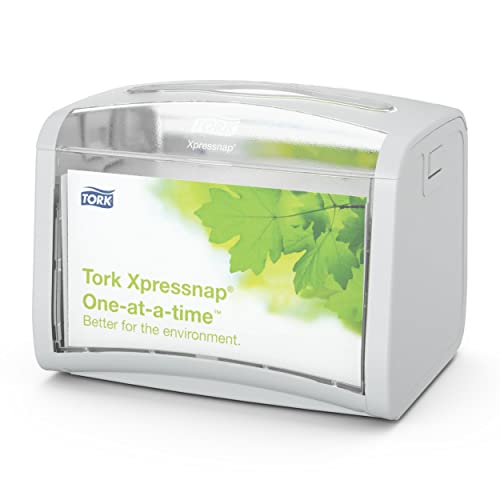Tork 272613 Xpressnap Tischspender für N4 Spenderservietten / Serviettenspender in Hellgrau von Tork