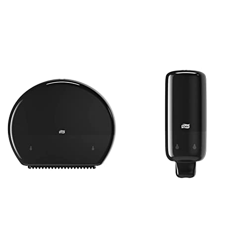 Tork 554008 Spender für Jumbo Toilettenpapier T1 / Tork Toilettenpapierspender mit extra hoher Kapazität in Schwarz & Seifenspender für Schaumseife und Schaum-Händedesinfektion Tork 554008 Spender für Jumbo Toilettenpapier T1 / Tork Toilettenpapierspender mit extra hoher Kapazität in Schwarz & Seifenspender für Schaumseife und Schaum-Händedesinfektion von Tork