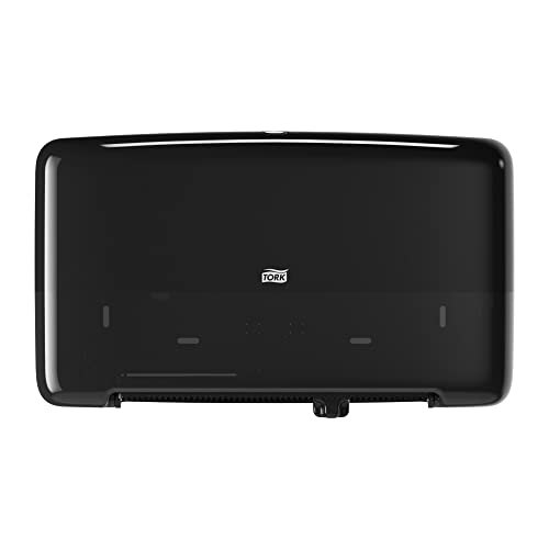 Tork 555508 Doppelrollenspender für Mini Jumbo Toilettenpapier T2 in Schwarz / Hygienischer Toilettenpapierspender im Elevation Design / Hohe Kapazität Tork 555508 Doppelrollenspender für Mini Jumbo Toilettenpapier T2 in Schwarz / Hygienischer Toilettenpapierspender im Elevation Design / Hohe Kapazität von Tork