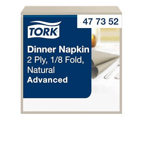 Tork Dinner Napkins Natural, 1/8 Fold, 2 Ply, 150 Napkins, 19.8 cm x 9.8 cm, 477352 Tork Dinner Napkins Natural, 1/8 Fold, 2 Ply, 150 Napkins, 19.8 cm x 9.8 cm, 477352 von Tork