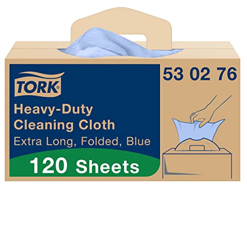 Tork Extra-Starke Reinigungstücher Blau W7, Einzeltuchentnahme, 1 × 120 Tücher, 530276 von Tork