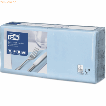 Tork Lunchservietten Advanced 33x33cm 1/4 Falz 3-lagig hellblau VE=150 Tork Lunchservietten Advanced 33x33cm 1/4 Falz 3-lagig hellblau VE=150 von Tork