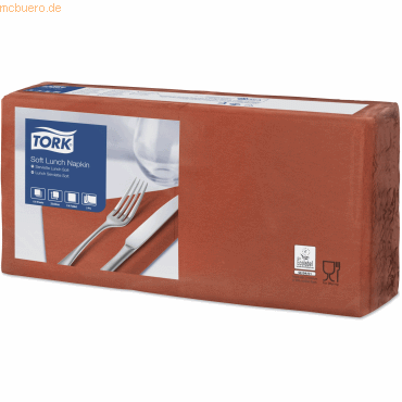 Tork Lunchservietten Advanced 33x33cm 1/4 Falz 3-lagig terracotta VE=1 Tork Lunchservietten Advanced 33x33cm 1/4 Falz 3-lagig terracotta VE=1 von Tork