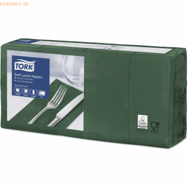 Tork Lunchservietten Advanced 33x33cm 1/8 Falz 3-lagig dunkelgrün VE=1 Tork Lunchservietten Advanced 33x33cm 1/8 Falz 3-lagig dunkelgrün VE=1 von Tork