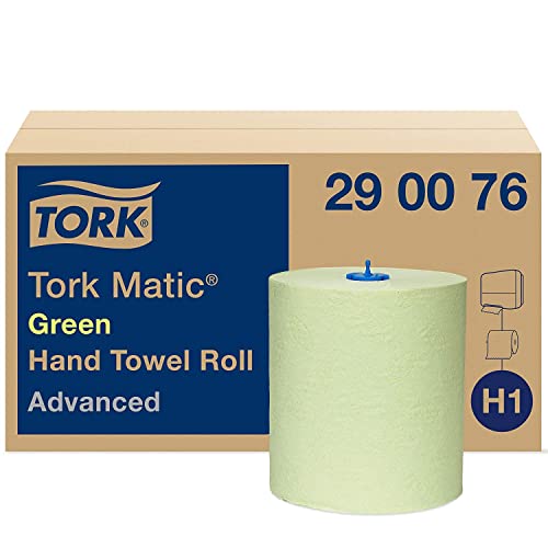 Tork Matic grünes Rollenhandtuch Advanced 290076 - H1 Papierhandtücher für Rollenhandtuchspender, saugfähig und reißfest, 2-lagig, grün - 6 Rollen x 150 m Tork Matic grünes Rollenhandtuch Advanced 290076 - H1 Papierhandtücher für Rollenhandtuchspender, saugfähig und reißfest, 2-lagig, grün - 6 Rollen x 150 m von Tork