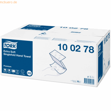 Tork Papierhandtücher extra weich H3 2x23cm Zickzackfalz 2-lagig weiß Tork Papierhandtücher extra weich H3 2x23cm Zickzackfalz 2-lagig weiß von Tork
