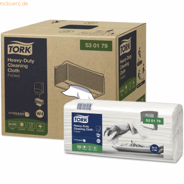 Tork Reinigungstücher Extra staaark 1-lagig 35,5x41,5cm weiß VE=5x100 Tork Reinigungstücher Extra staaark 1-lagig 35,5x41,5cm weiß VE=5x100 von Tork