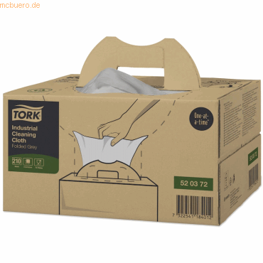 Tork Reinigungstücher Premium 1-lagig 35,5x41,5cm grau VE=210 Tücher H von Tork