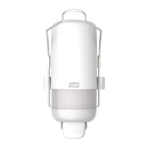 Tork Seifenspender Wandmontage mit Armhebel für Flüssigseife und Hände-Desinfektionsmittel, Elevation - 560101 - Hygienisches, auslaufsicheres S1 Spender-System, weiß (x8) von Tork