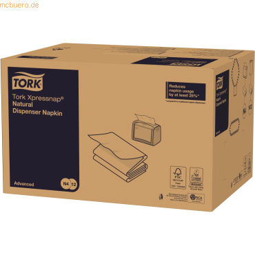 Tork Spenderservietten Xpressnap (N4-System) 33x21,3cm 1-lagig natur V von Tork