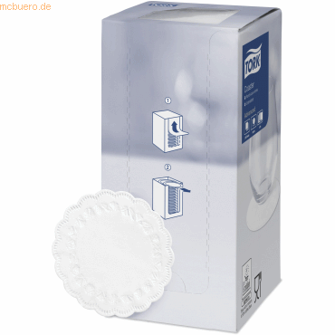 Tork Tassendeckchen Advanced 9cm 8-lagig weiß VE=250 Stück Tork Tassendeckchen Advanced 9cm 8-lagig weiß VE=250 Stück von Tork