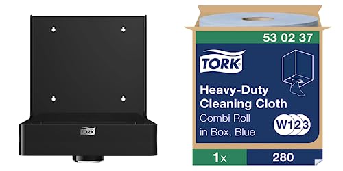 Tork Wall Mounted Centrefeed Box Spender + Nachfüllpackung - W3 - Strapazierfähige Reinigungstücher Nachfüllpackung (1 x 280 Blatt) von Tork