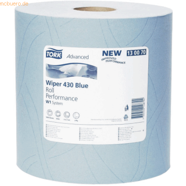 Tork Wischtücher Advanced 430 Performance 2-lagig 37x34cm/340m blau Tork Wischtücher Advanced 430 Performance 2-lagig 37x34cm/340m blau von Tork