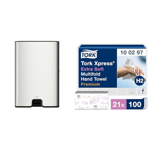Tork Xpress Spender für Multifold Papierhandtücher 460004 & Xpress extra weiche Multifold Papierhandtücher 100297 von Tork