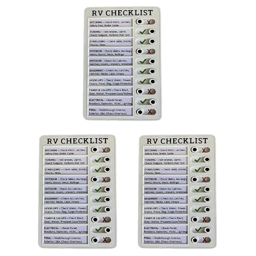Torsten 3X RV Checkliste Memo Plastik Tafel, Abnehmbare und Wiederverwendbare Kreative Memo Checkliste für Check Elemente und Formular Torsten 3X RV Checkliste Memo Plastik Tafel, Abnehmbare und Wiederverwendbare Kreative Memo Checkliste für Check Elemente und Formular von Torsten