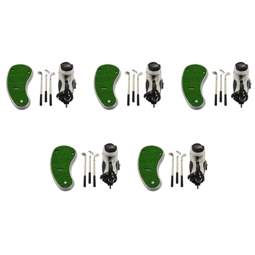 Torsten 5X Golf Stifte mit Golf Halter, Neuheit Geschenke mit 15 Stücke Aluminium Stift Schreibtisch Golf Tasche Bleistift Halter von Torsten