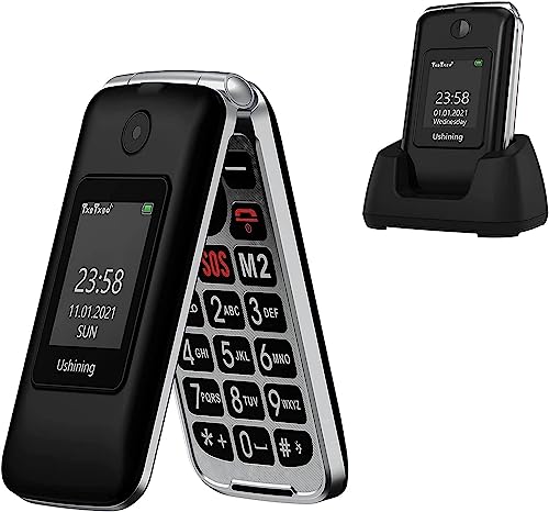 Tosaju Seniorenhandy Klapphandy ohne Vertrag Großtasten Handy für Senioren mit Ladestation Notruftaste Dual-SIM 1200 mAh Akku Lange Standby-Zeit 2,8 und 1,77 Zoll Doppel Farbdisplay Schwarz Tosaju Seniorenhandy Klapphandy ohne Vertrag Großtasten Handy für Senioren mit Ladestation Notruftaste Dual-SIM 1200 mAh Akku Lange Standby-Zeit 2,8 und 1,77 Zoll Doppel Farbdisplay Schwarz von Tosaju