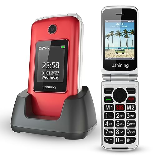 Tosaju Seniorenhandy Klapphandy ohne Vertrag Großtasten Handy für Senioren mit Ladestation Notruftaste Dual-SIM 1200 mAh Akku Lange Standby-Zeit 2,8 und 1,77 Zoll Doppel Farbdisplay Tosaju Seniorenhandy Klapphandy ohne Vertrag Großtasten Handy für Senioren mit Ladestation Notruftaste Dual-SIM 1200 mAh Akku Lange Standby-Zeit 2,8 und 1,77 Zoll Doppel Farbdisplay von Tosaju