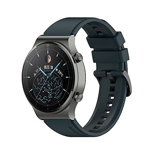 Tosenpo Armband Kompatibel mit Huawei Watch GT2 Pro,22mm Silikon Quick-Fit Ersatz Armbänder für GT2 Pro (Dunkelgrün) von Tosenpo