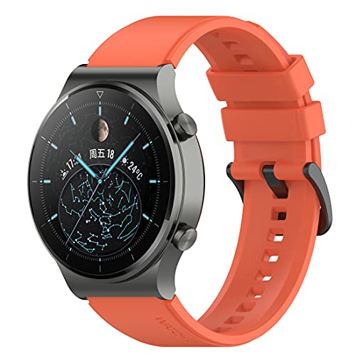 Tosenpo Armband Kompatibel mit Huawei Watch GT2 Pro,22mm Silikon Quick-Fit Ersatz Armbänder für GT2 Pro (Orange) von Tosenpo