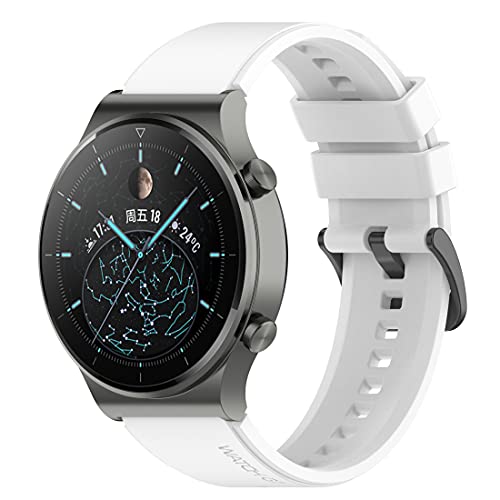Tosenpo Armband Kompatibel mit Huawei Watch GT2 Pro,22mm Silikon Quick-Fit Ersatz Armbänder für GT2 Pro (Weiß) von Tosenpo
