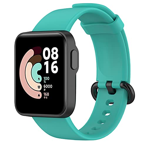 Tosenpo Armband für Xiaomi Mi Watch Lite, Ersatzband aus Silikon, wasserdicht, Sport für Xiaomi Mi Watch Lite/Red Mi Watch Lite (Blaugrün) von Tosenpo