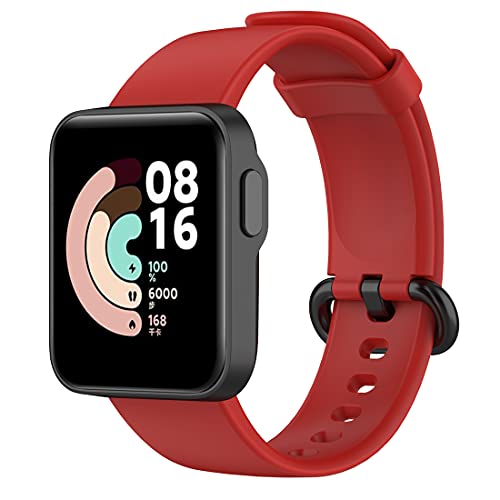 Tosenpo Armband für Xiaomi Mi Watch Lite, Ersatzband aus Silikon, wasserdicht, Sport für Xiaomi Mi Watch Lite/Red Mi Watch Lite (rot) von Tosenpo