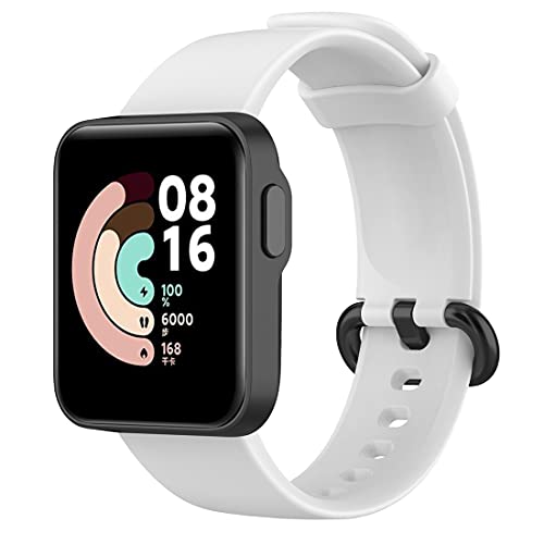 Tosenpo Armband für Xiaomi Mi Watch Lite, Ersatzband aus Silikon, wasserdicht, Sport für Xiaomi Mi Watch Lite/Red Mi Watch Lite (weiß) von Tosenpo