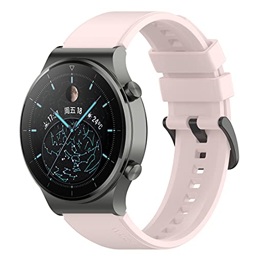 Tosenpo Armband kompatibel mit Huawei Watch GT2 Pro, Quick-Fit Ersatz-Armbänder aus Silikon, 22 mm für GT2 Pro (Rosa) von Tosenpo