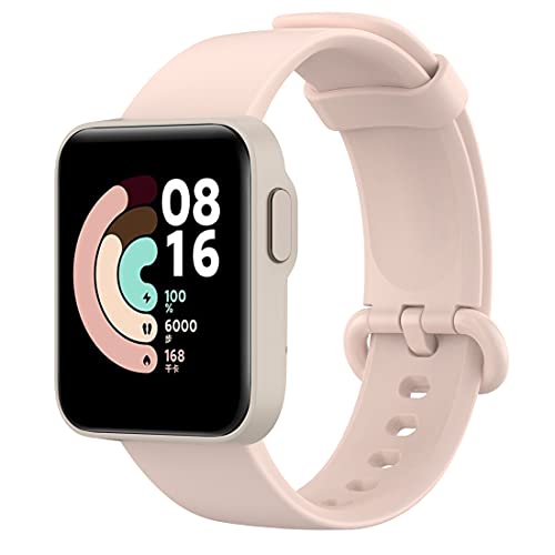 Tosenpo Armband kompatibel mit Xiaomi Mi Watch Lite,Sport Wasserdichtes Silikon-Ersatzarmband für Xiaomi Mi Watch Lite/Red mi Watch Lite (Pink) von Tosenpo