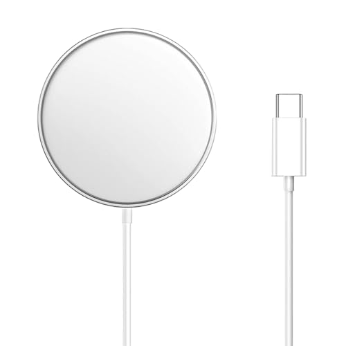 Magnetisches Ladegerät, 15 W USB C Schnellladegerät, kabellos, Induktion, magnetisches Ladekabel Typ C (1 m), kompatibel mit iPhone 15/14/13/12/11/Pro Max/Pro/Plus/Mini/X, AirPods Pro von Toshiba