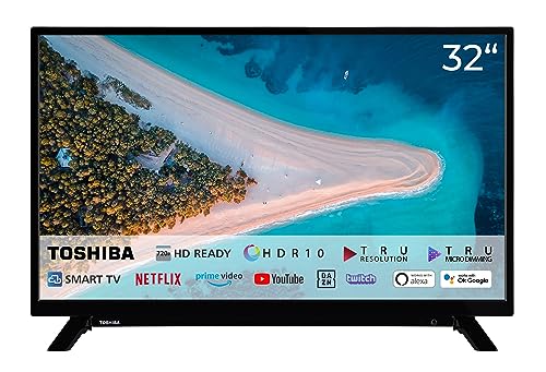TOSHIBA 32W2263DG 32 Zoll Fernseher/Smart TV (HD Ready, HDR, Netflix/Prime Video, Triple-Tuner, Dolby Audio), Schwarz von Toshiba