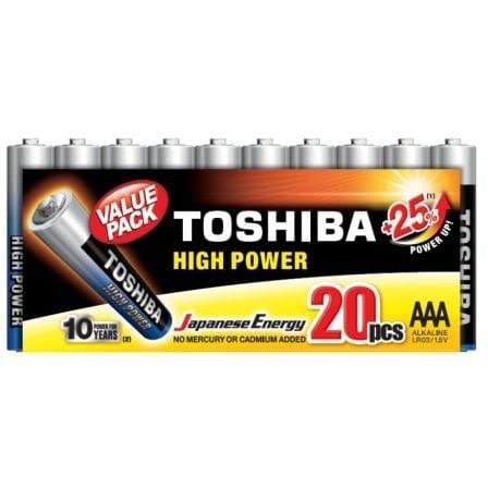TOSHIBA LR03GCP MP-20 Single-USE Battery AAA Alkalina 20 Stück von Toshiba