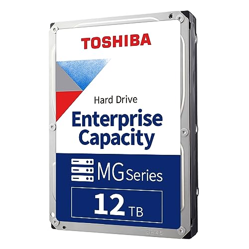 Toshiba 12 TB Enterprise interne Festplatte – MG Series 3,5 Zoll SATA HDD Mainstream-Server und Speicher, 24/7 zuverlässiger Betrieb, Hyperscale und Cloud-Speicher (MG08ACA16TE) (erneuert) von Toshiba