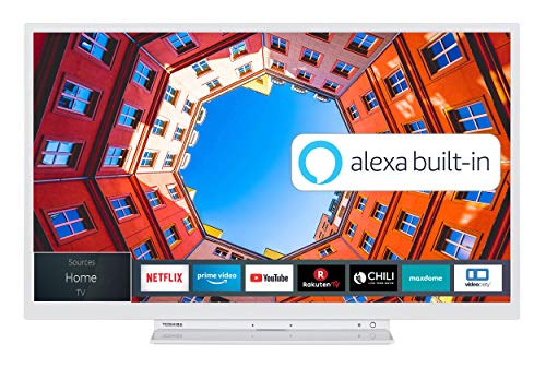Toshiba 24WK3C64DA 24 Zoll Fernseher (HD ready, Smart TV, Prime Video / Netflix, Alexa Built-In, Bluetooth, WLAN, Triple Tuner), weiß von Toshiba
