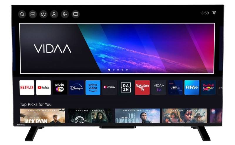 Toshiba 43UV2363DG LCD-LED Fernseher (108 cm/43 Zoll, 4K Ultra HD, VIDAA Smart TV, HDR, Triple-Tuner, Works with Alexa, Netflix, Prime Video, DAZN uvm) von Toshiba