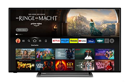 Toshiba 55UF3D63DA 55 Zoll Fernseher/Fire TV (4K Ultra HD, HDR Dolby Vision, Smart TV, Triple-Tuner, Alexa Built-In, Bluetooth, Sound by Onkyo) von Toshiba