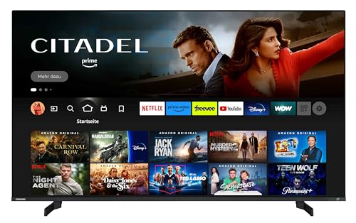 Toshiba 65QF5D63DA 65 Zoll QLED Fernseher/Fire TV (4K Ultra HD, HDR Dolby Vision, Smart TV, Triple-Tuner, Alexa Built-In, Bluetooth, Sound by Onkyo) [2023], schwarz von Toshiba