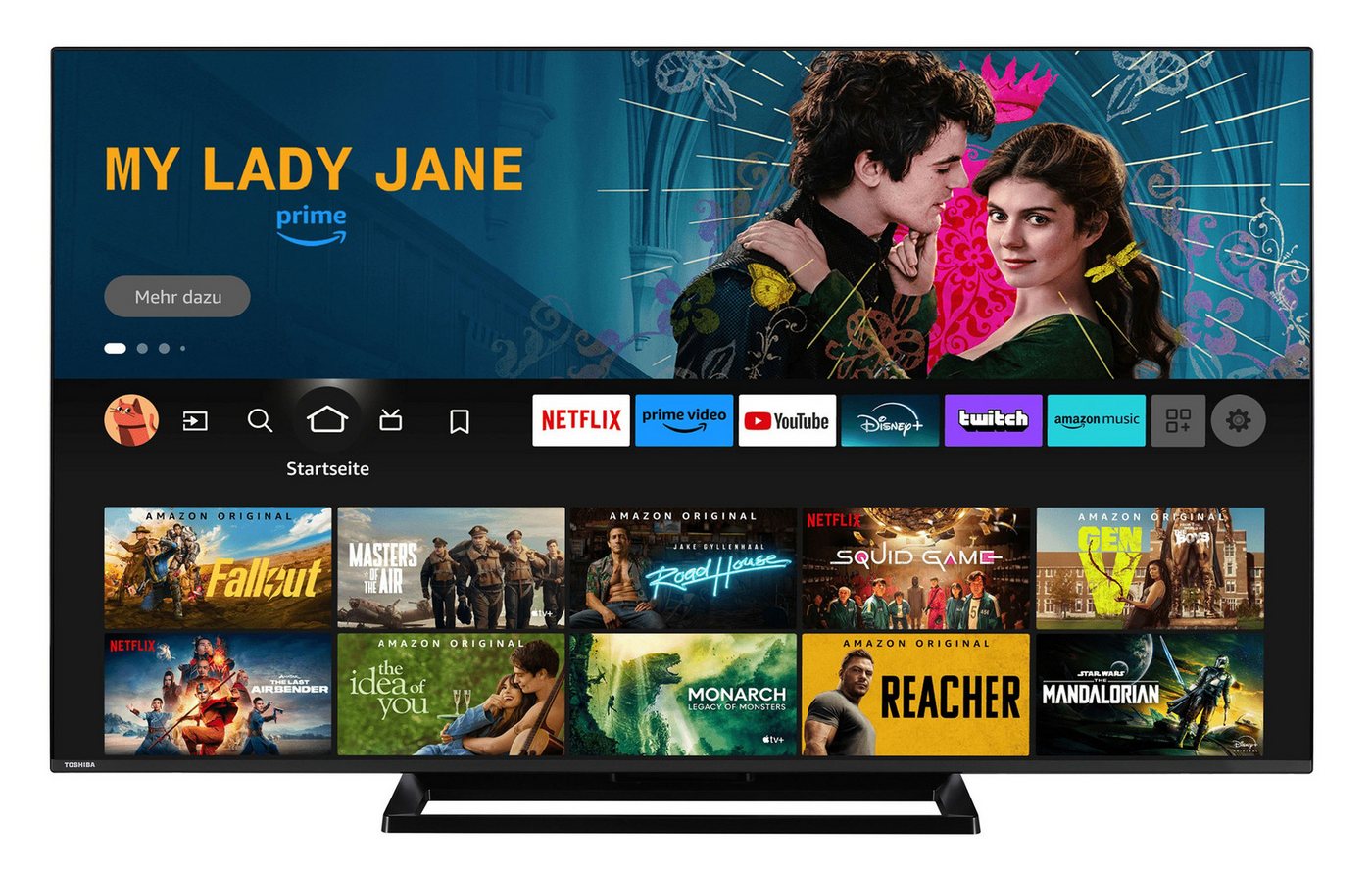 Toshiba 65UF3F63DAZ LCD-LED Fernseher (164 cm/65 Zoll, 4K Ultra HD, Fire TV, HDR Dolby Vision, Triple-Tuner, Alexa Built-In, Sound by Onkyo) von Toshiba