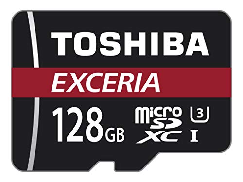 Toshiba EXCERIA M302-EA Micro SDXC 128GB bis zu 90MB/s, UHS-I Klasse 10 Speicherkarte (inkl. microSD zu SD Adapter) von Toshiba