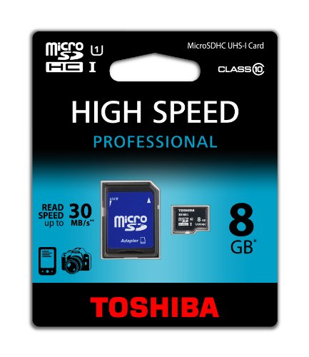 Toshiba SD-C008UHS1(BL5A Class 10 microSDHC 8GB Speicherkarte von Toshiba