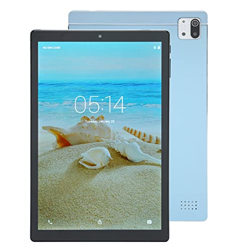 10 Zoll Android Tablet, 3G Octa Core Anruftablett, 4GB RAM 64GB ROM, 128GB Erweiterung, 5MP+8MP Kamera, IPS Touchscreen, Zwei Lautsprecher, 2,4G/5G WiFi, BT, 5000mAh Akku (Blau) von Tosuny
